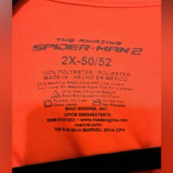 PRICE FIRM Amazing Spiderman Mens T-Shirt 2X (50-52) - Picture 2 of 2